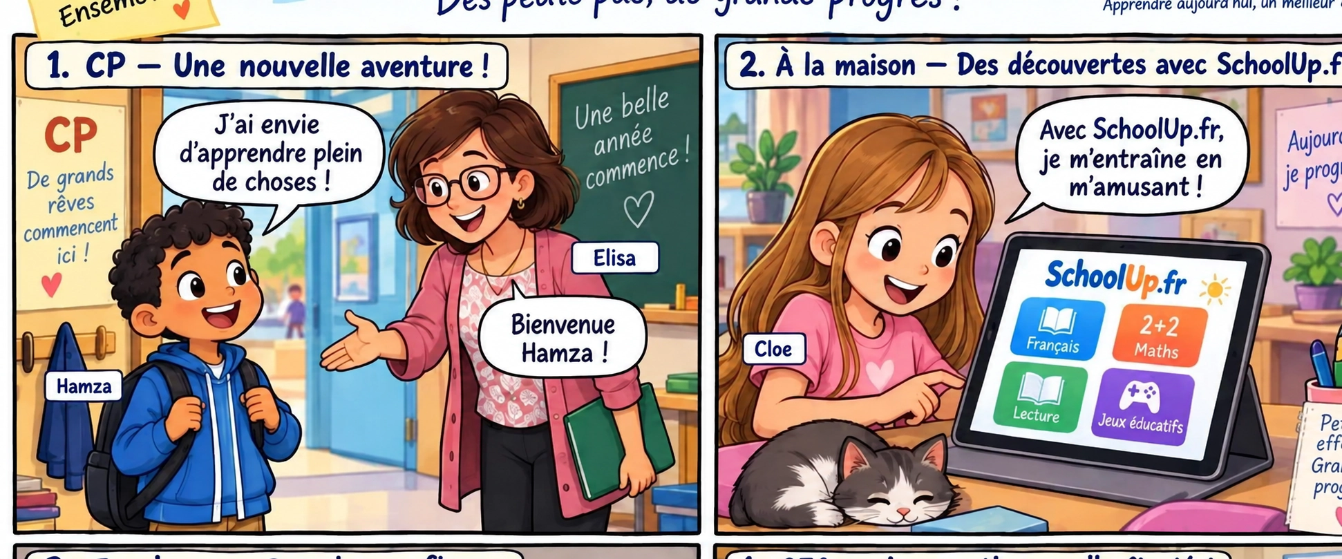 Hamza et Cloé, héros principaux de SchoolUp